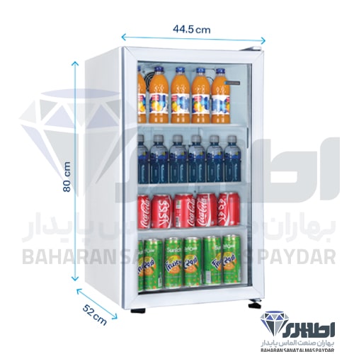 یخچال 5 فوت شوکیس ایستکول مدل درب شیشه ای