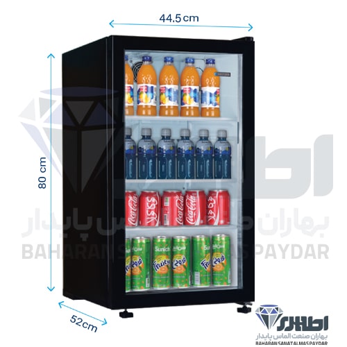 یخچال 5 فوت شوکیس ایستکول مدل درب شیشه ای